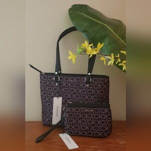 BRAND NEW!! Calvin Klein Tote & Wristlet Set.